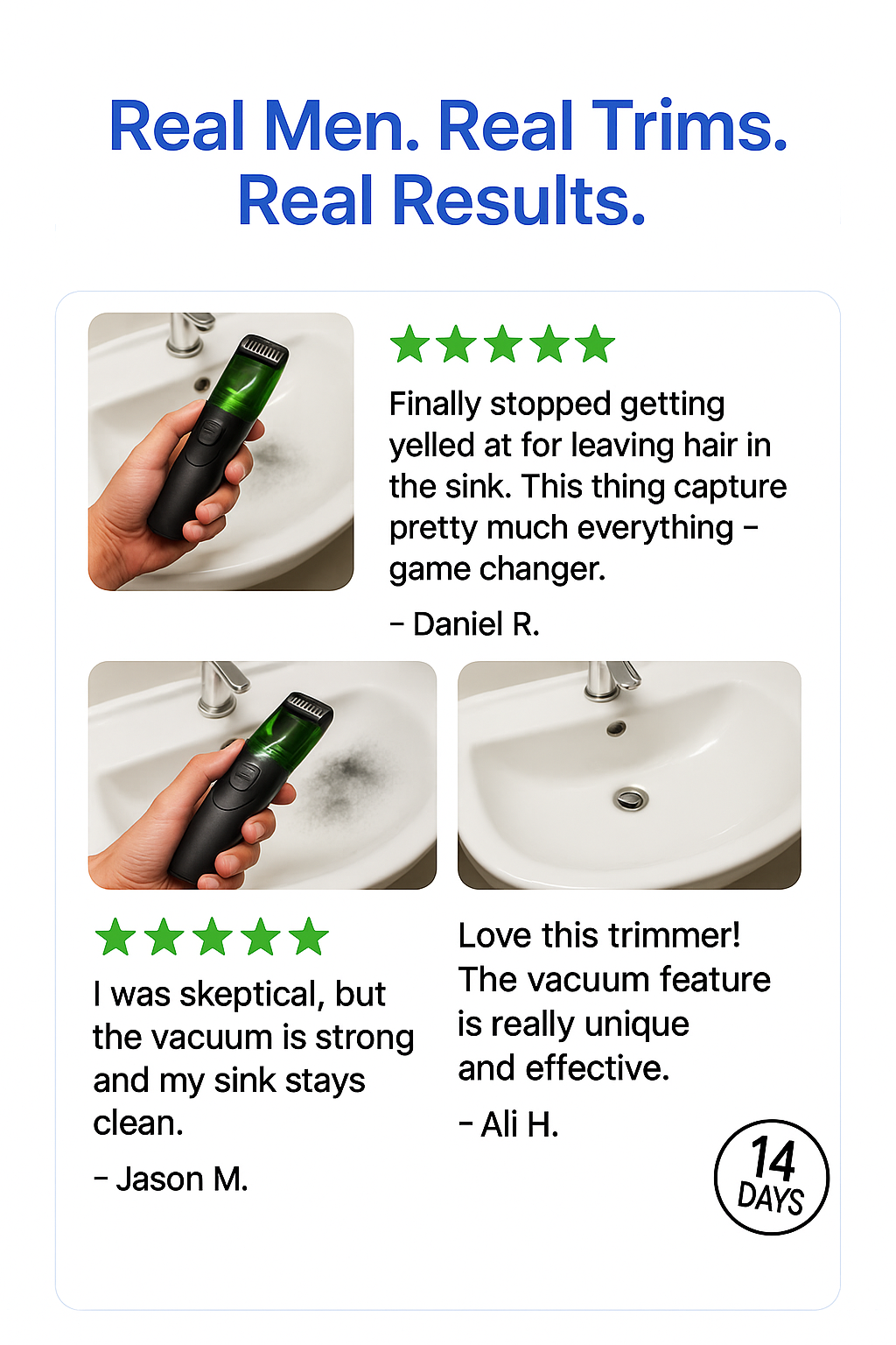 NoMess™ Vacuum Beard Trimmer